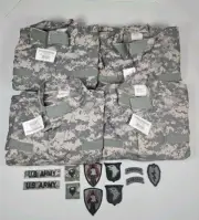 Lot of 4 United States Army Combat Uniform Coat Flame Resistant Zip Large Long