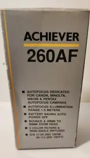 Achiever 260AF Shoe Mount Dedicated AF FLASH for Nikon AF SLRS- F100, N90,N6006