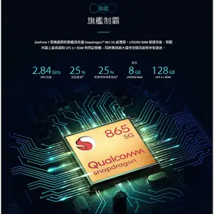 ASUS ZenFone 7 ZS670KS 128G 6.67吋 5G 華碩 翻轉相機 雙喇叭 福利品【ET手機倉庫】