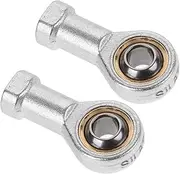 TINEASUR 2pcs Accessories Threaded Rod and Retainer Rod End Bearing 8mm Tie Rod Adjusting Tool Self-Lubricated Joint Bearing Steering Inner Rack Tool Tie Rod End Ball Joints Iron