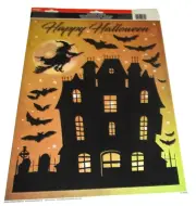 HALLOWEEN Window Clings HAPPY HALLOWEEN~HAUNTED HOUSE