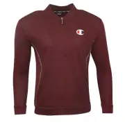 Champion Reverse Weave Men's (Maroon) 1/4 Zip Cool Down Coaches Collar Jacket