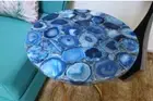 Round Blue Agate Stone Sofa Side Table Top Marvelous Center Coffee Table Top