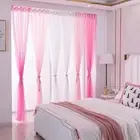 Colorful Sheer Tulle Curtain Rod Pocket Curtain for Bedroom LivingRoom Classroom