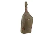 Pierre Cardin Canvas Cross Body Bag Travel Shoulder Sling - Brown
