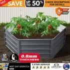 2x Garden Bed 130x130x46cm Planter Box Raised Container Galvanised Herb Flower