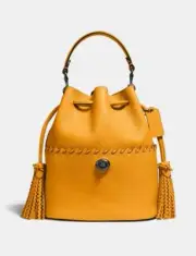 ❤️ Coach Lora With Whipstitch Detail Pollen/Pewter Bucket Bag