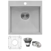 Ruvati Drop-In Bar Sink 18" Corrosion Resistant 16-Gauge Brushed Stainless Steel