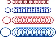 uxcell Plastic Toss Ring 5 Sizes, 60 Pack Sports Rings Toss Game Speed and Agility Practice Rings for Carnival Outdoor Games Supplies Bean Bag Throwing Yard Games, 4 Colors