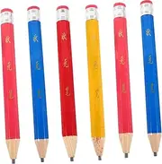 DOITOOL Octagon Wooden Pencils Set for Boys and Girls Giant Pencils in Bulk School Supplies Erasers Random Color