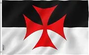 ANLEY Fly Breeze 3x5 Foot Knights Templar Battle Flag - Vivid Color and Fade Proof - Canvas Header and Double Stitched - Roman Catholic Church Flags Polyester with Brass Grommets 3 X 5 Ft