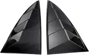 1Pair ABS Plastic Quarter Window Louver Cover Rear Side Glossy Compatible Compatible For TESLA Model3 Refitting Accessories(B)