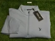 Ralph Lauren RLX Quilted Quarter Zip Golf Pullover C.C. Logo Light Blue Large