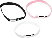 [BESPORTBLE] Elastic Boys Girls Belts 3 Pack Stretchy Waist Belts for School Uniforms Boys Dress Buckle