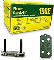 Genuine Flexco 190E Quick-Fit Conveyor Belt Fasteners | #20001 | Steel | Box of 25 | 5/16" to 9/16" | Includes Bonus Belt Smart Belt Repair Gauge – Durable & Reliable Fastening Solution