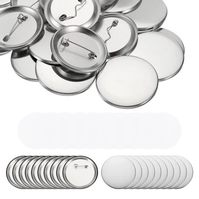Blank Button Badge Parts, DIY Crafts Arts Supplies for Presents (200 PCS)