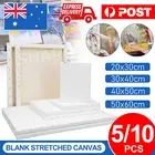 Artist Blank Stretched Canvas Canvases Art Large White Range Oil Acrylic Wood AU