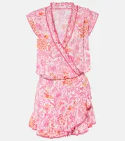 [Poupette St Barth] Poupette St Barth Printed minidress AU 10 pink