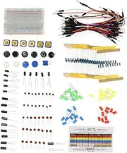 zolyet DIY Electronic Compone Assortme Box Kit with Breadboard tors Resistors Transistors Diodes s Cable with Storage Box Multicolor