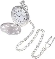 [SAFIGLE] 1Pc Hollow Sunflower Pocket Watch Retro with Chain Design Unique Embossed Detail present for Fashion Enthusiasts Random Color