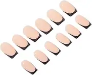 Sinknap Artificial Nails Full Cover Press On DIY Fake Nails with Glue Set Extend Nail No Odor Black