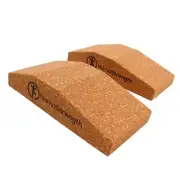 Cork Yoga Wedge Block - Non-Slip Wrist Support, Set of 2