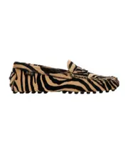 Tod's Gommino Zebra Printed Loafers 36,36.5 C600(NATURALE)B999(NERO)