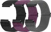 [Relting] Compatible with 16mm 18mm 19mm 20mm 22mm Watch Bands Quick Release Replacement Wristband,Adjustable Stretchy Nylon Solo Loop Straps Fabric Braided Sport Elastic Bands for Men Women