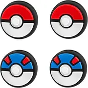 Silicone Joycon Thumb Grip Caps, Joystick Cover Compatible with Nintendo Switch/OLED/Switch Lite, Soft Silicone Joystick Grips Button Covers for Joycon Controller,4pcs (Red+Blue)