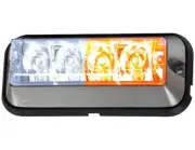 NEW BUYERS RAISED 5 INCH AMBER/CLEAR LED STROBE LIGHT WITH 19 FLASH 8891105