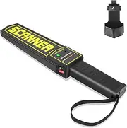 RANSENERS Handheld Security Wand,Metal Detector Wand Security Scanner for Woodworking Adjustable Sensitivity, Black