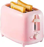 2 Toasters Stainless Steel Toaster, 7-Speed Baking Defrosting Heating Cancellation Funtion Extra Wide Slot Anti-Card Protection Pink