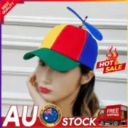 Adult Propeller Helicopter Hat Clown Cap Jester Tweedle Dee Tweedle Dum Windmil~