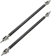 2PCS Adjustable Carbon Front Bumper Lip Splitter Strut Rod Tie Support Bars Replacement fit for Universal Black 200mm/7.87”