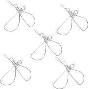 POPETPOP Stainless Steel Fishing Swivel Snap Buckles 10pcs Set Fishing Lure Connector Quick Clips for Sea Freshwater Tools