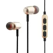 MS-T15 Metallic Wireless Bluetooth In Ear Sports Headset GOLD