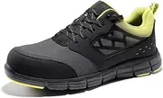 [SPIEZ] Composite Toe Safety Shoes - Puncture Wear Resistant Work Shoes Lightweight Breathable Industrial Sneakers for Men Women Black US 5-12