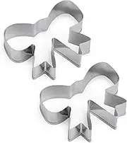 2pcs Bow Cookie Cutter, Mini Stainless Steel Cute Bow Shaped Cookie Cutter Small Metal Bowknot Ribbon Biscuit Mold Shaper for Baking Cracker Making Supplies