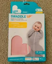 Love to Dream Swaddle Up Self-Soothing Sleep Wrap Pink S (8-13lbs) Zip Up Sack