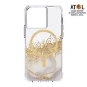 Case-Mate Karat MagSafe Case For Apple iPhone 15 - White/Gold