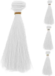 UTHCLO 4pcs Doll Hair Wigs for Crafts Decorative Doll Hair Props Fine Workmanship Detail Versatile Styling Options