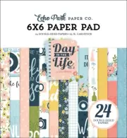 Echo Park DAY IN THE LIFE No. 2 - 6x6 Paper Pad 24pc Scrapbook Planner Diary
