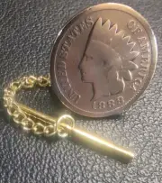 Antique Indian Head Cent tie tack/lapel pin -1859-1909