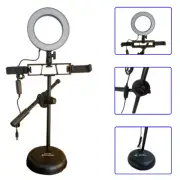 Mic Stand LED Selfie Ring Beauty Light Lamp Tripod Sell Phone Holder Live Stream