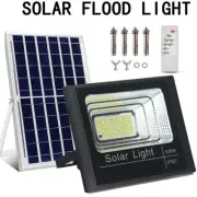100W LED Solar Light Flood Security Wall Yard Street Outdoor Garden Lamp Lighs