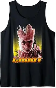 [Marvel] Guardians Of The Galaxy Groot Portrait Panel Logo Tank Top