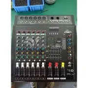 DMX-6 6-CH Audio Mixer 2*250W Console with Bluetooth Reverberation/ Equalization