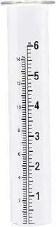 Rain Gauge Outdoor, 7.5" Scratch Proof Weather-Resistant Clear Glass Rain Gauge Replacement Tube with Scale for Yard, Garden, Patio, Gauges