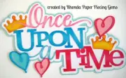 ONCE UPON TIME GIRL paper piecing TITLE for Premade Scrapbook Pages by Rhonda