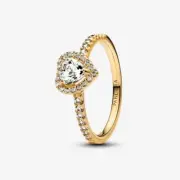 *BRAND NEW* Pandora Timeless 14k Gold-Plated Elevated CZ Heart Ring 168421C01